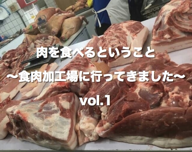 【肉を食べるということ】食肉加工場にいってきました vol.1
