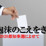 泡沫のこえをきけ～2020都知事選によせて
